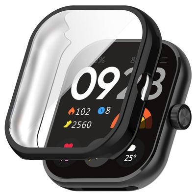 Xiaomi Redmi Watch 4 ripebestandig beskyttelsesveske for klokke Galvanisering Anti-drop ramme - Svart