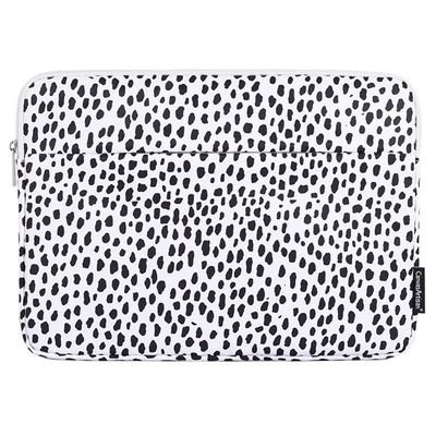 CANVASARTISAN H36-11 14-" Beskyttelsesveske for bærbar PC med glidelås Svart Spotted Laptop Portable Computer Zipper Bag