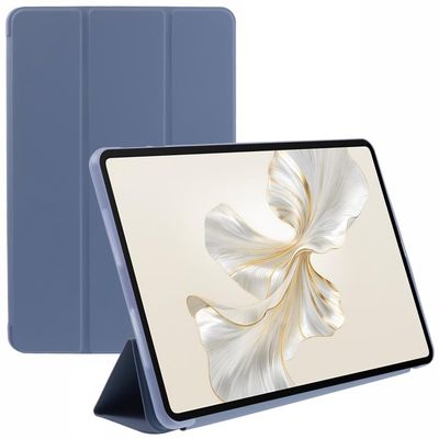Honor Pad 9 Etui Ridsefast Vegansk læder og silikone Tri-fold Stander Tablet Cover - Lilla