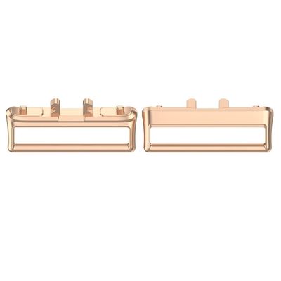 1 Par Medium Connector Samsung Galaxy Fit3 (SM-R390) 18mm Urrem Metal Adapter - Rødguld