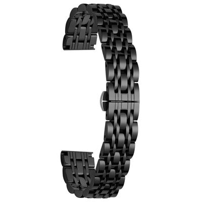 Garmin Lily 2 Watch Band 7-Beads 14mm udskiftningsrem i rustfrit stål - Sort