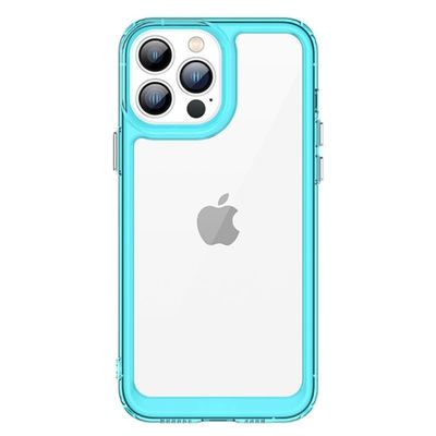 iPhone 13 Pro Max smart akryldeksel - Gjennomsiktig Blå