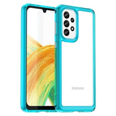 Samsung Galaxy A33 5G smart akryl cover - Gennemsigtig Blå