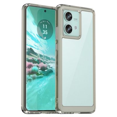 Motorola Edge 40 Neo smart akryl cover - Gennemsigtig Grå
