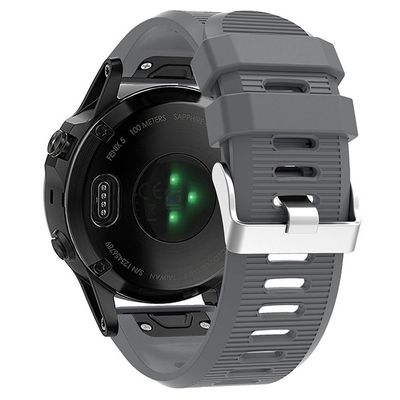 KALEBO LKLB-HWGJ-001 Garmin Fenix 6X / Fenix 7X / Instinct 2X Smart Watch Band QuickFit 26mm silikone rem - Grå