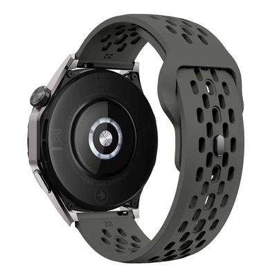 Garmin vivoactive 5 / Venu 2 Plus Silikonklokkebånd 20 mm hul justerbar rem - Mørkegrå