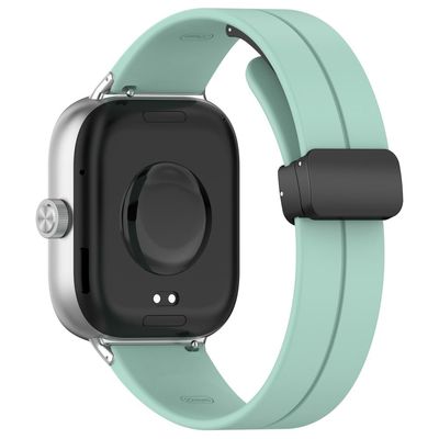 Xiaomi Redmi Watch 4 / Smart Band 8 Pro silikone rem udskiftning armbånd med foldespænde - Blågrøn