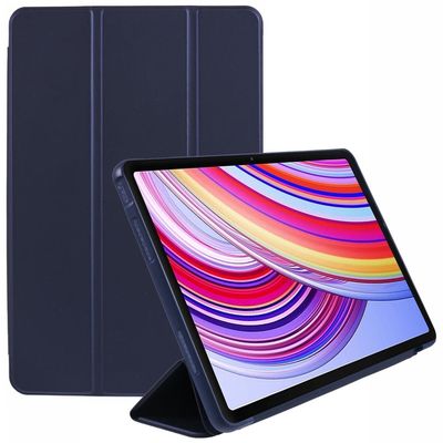 For Xiaomi Redmi Pad Pro / Poco Pad Etui PU Lær + Silikon Tri-Fold Stand Pro / Poco Padtective Deksel - Mørkeblå