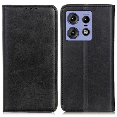 Skinn-etui i lommebok-stil for Motorola Edge 50 Pro - Svart