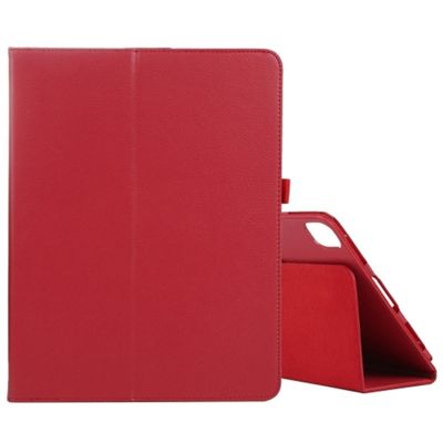 iPad Pro 13 (2024) Etui Bi-Fold-stativ lærdeksel for nettbrett Litchi Texture - Rød