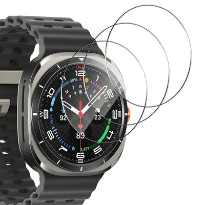3-pack Samsung Galaxy Watch Ultra 47mm Tempered Glass Screen Protector Scratch Resistant Watch Film