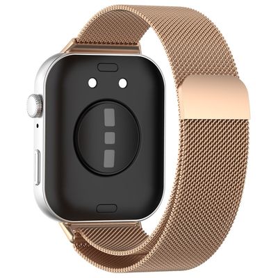 KALEBOL Huawei Watch Fit 3 Milanese klockarmband i rostfritt stål Magnetiskt armband - Roséguld