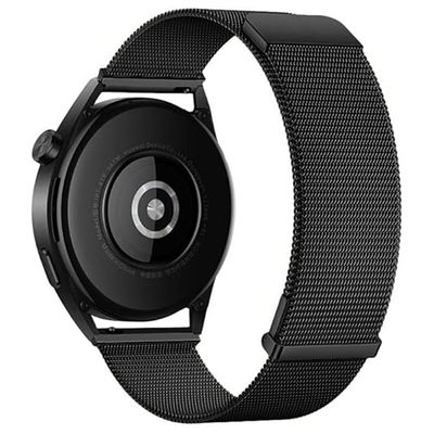 KALEBOL Huawei Watch GT 3 Pro 43 mm Milanese-armbånd i rustfritt stål 20 mm magnetisk klokkerem - Svart