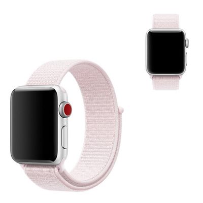Apple Watch Series 5 40mm solid farve nylon urrem - Lyserød