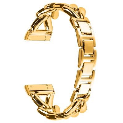 Sinklegert klokkerem Fitbit Versa 4 / Sense 2 Twisted Metal Watch Strap Replacement - Gull