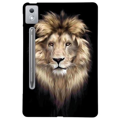 Lenovo Tab P12 Pro 12.7 2025 / Xiaoxin Pad Pro 12.7 (2025) Fleksibelt etui med mønsterudskrivning Slank tabletbeskyttende cover - Løve