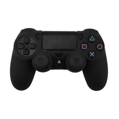 DATA FROG Silikon deksel Sony PlayStation 4 Pro / PS4 Slim / Playstation 4 Gamepad beskyttelsesveske - Svart