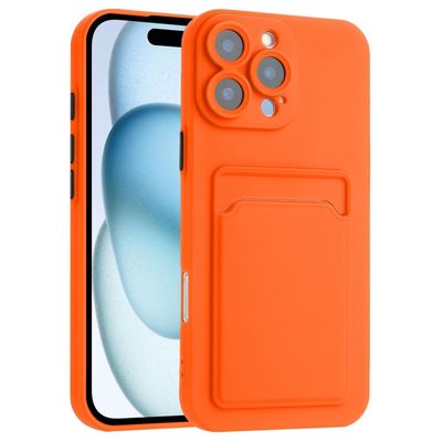 Deksel til kortholder for iPhone 16 Pro - Oransje