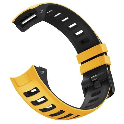 Silicone Watch Band Garmin Instinct / Esports / Solar / Tide / Tactical Dual Color Smartwatch Replacement Strap - Gul / Sort