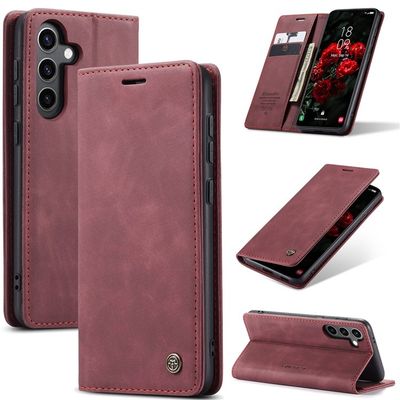 CaseMe vintage Samsung Galaxy S25 fodral - Röd