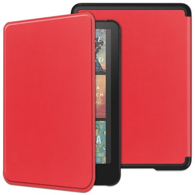Amazon Kindle Paperwhite (2024) Case Bump Resistant and PU E-Reader Cover Support Auto Wake / Sleep - Red