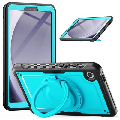 Samsung Galaxy Tab A9 (SM-X110 / X115 / X117) Case Rotating Kickstand Bump Resistant and Flexible Shockproof Tablet Cover - Baby Blue