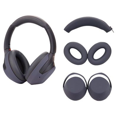 Sony WH-1000XM3 / WH-1000XM4 Silikoneetui sæt med hovedbøjle Cover Hovedtelefonbeskyttende ørepuder Hætter - Mørkeblå