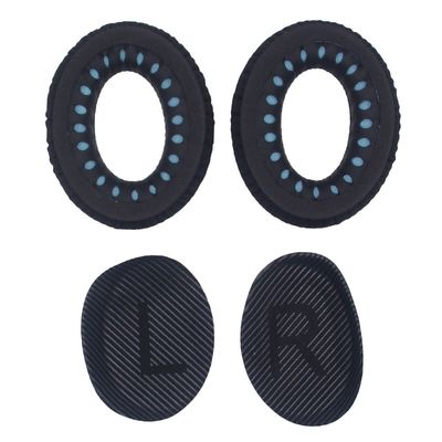 JZF-526 1 par Bose QuietComfort 35-hovedtelefoner med udskiftning af ørepuder af netstof - Sort