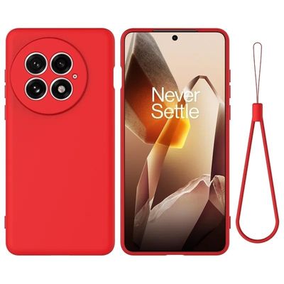 Matt OnePlus 13 skal av flytande silikon - Röd