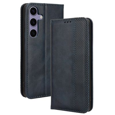 Bofink Vintage läder Samsung Galaxy S25 fodral - Blå