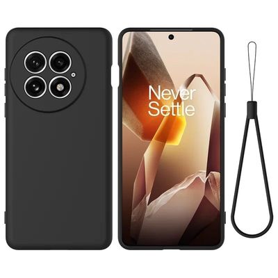 Matt OnePlus 13 skal av flytande silikon - Svart