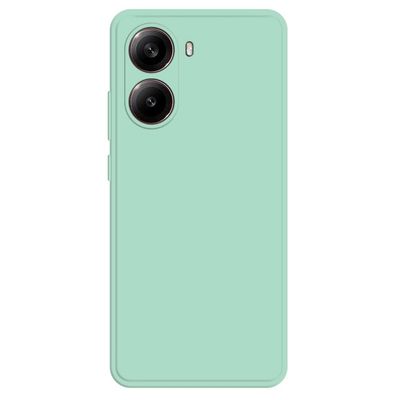 Xiaomi Poco X7 Pro 5G / Redmi Turbo 4 5G Fleksibelt etui Rett kantbeskyttelse Telefondeksel - Cyan