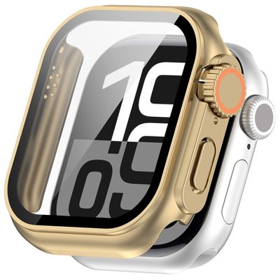 Apple Watch Series 10 42mm beskyttelsesetui Instant Transformation Ultra 2 Hard Bumpresistent Smartwatch Cover med hærdet glas skærmfilm - Champagne G