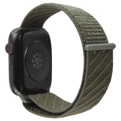 Klockarmband Apple Watch Series 49mm - 45mm - 44mm - 42mm Nylon Sport Loop Strap - Militärgrön