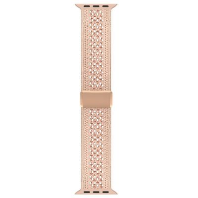 Magnetisk stropp Apple Watch Series 1-9 41 mm - 40 mm - 38 mm Nylonarmbånd - Rosa / Rose Gull