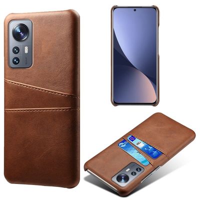 Dual Card Etui Xiaomi 12 Pro - Brun