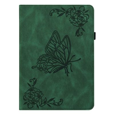 Samsung Galaxy Tab A8 10.5 (2021) blomstertrykk PU skinnveske - Grønn