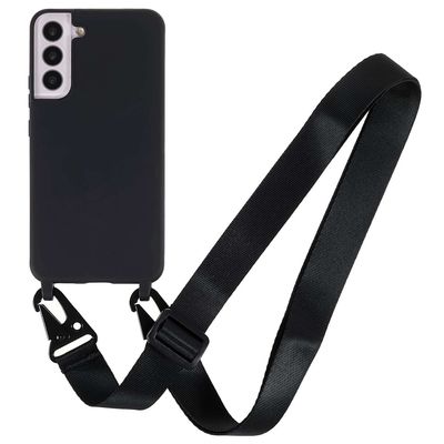 Tynt TPU-deksel med matt finish og justerbar stropp til Samsung Galaxy S22 Plus - Svart