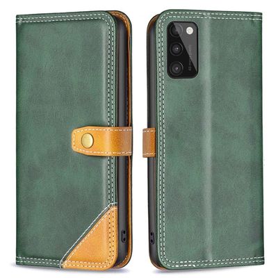 BINFEN tofarget læretui for Samsung Galaxy A41 - Grønn