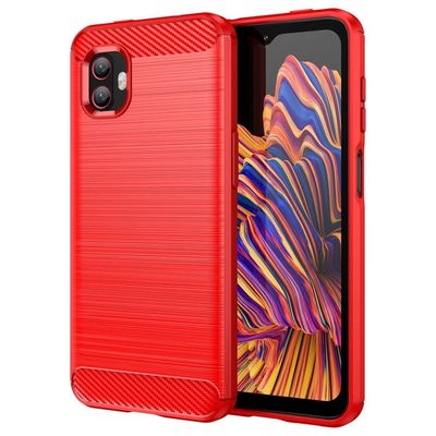 Carbon Flex Etui Samsung Galaxy Xcover 6 Pro / Xcover 2 Pro - Rød