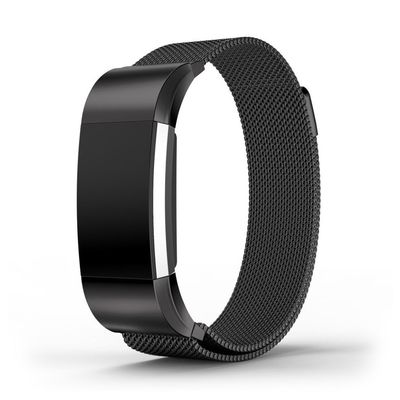 Fitbit Charge 2 klokkearmbånd erstatning laget av legering - Svart - L