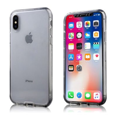 iPhone X akrud/silikon cover - Grå med inside motiv