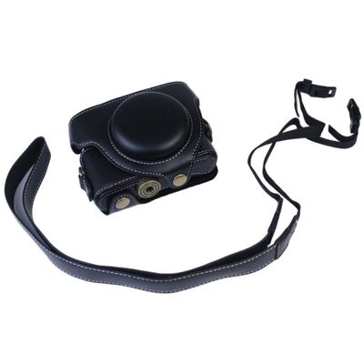 Sony RX100 læderetui med skulderrem - Sort