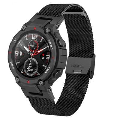 Amazfit T-Rex Pro / T-Rex / Ares klokkerem i rustfritt stål - Svart