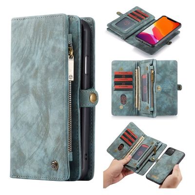 CaseMe iPhone 11 Pro Max Zipper Wallet Etui - Blå