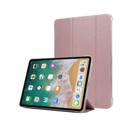 iPad Pro 11 beskyttelses deksel av syntetisk skinn med 3 delsers stativ - rose gull