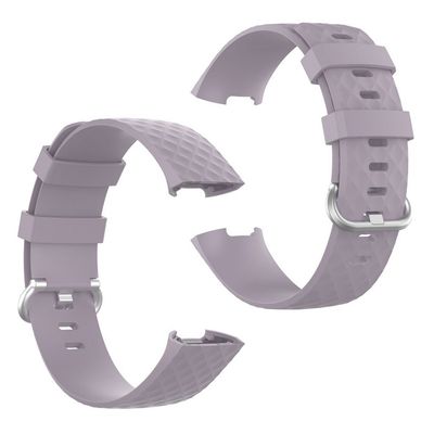 Fitbit Charge 3 / 4 holdbart urrem - Lyselilla