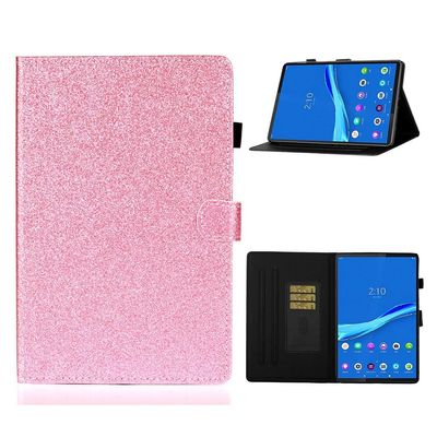Lenovo Tab M10 / M10 FHD Plus Flash Pulver Theme Læder Etui - Lyserød