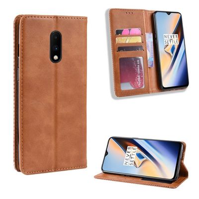 Bofink Vintage läder OnePlus 7 fodral - Brun
