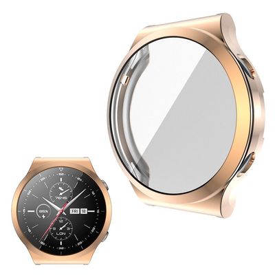 Huawei Watch GT 2 Pro glasert ramme - Rose Gull